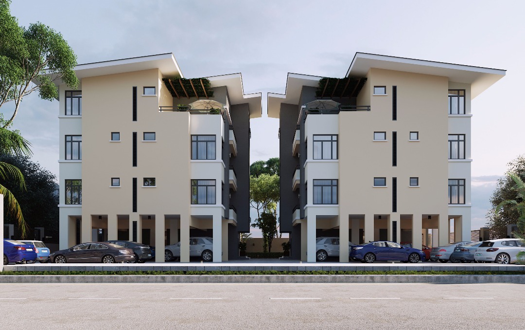 Front exterior view of Penuel Gardens in Lekki Phase II, Lagos