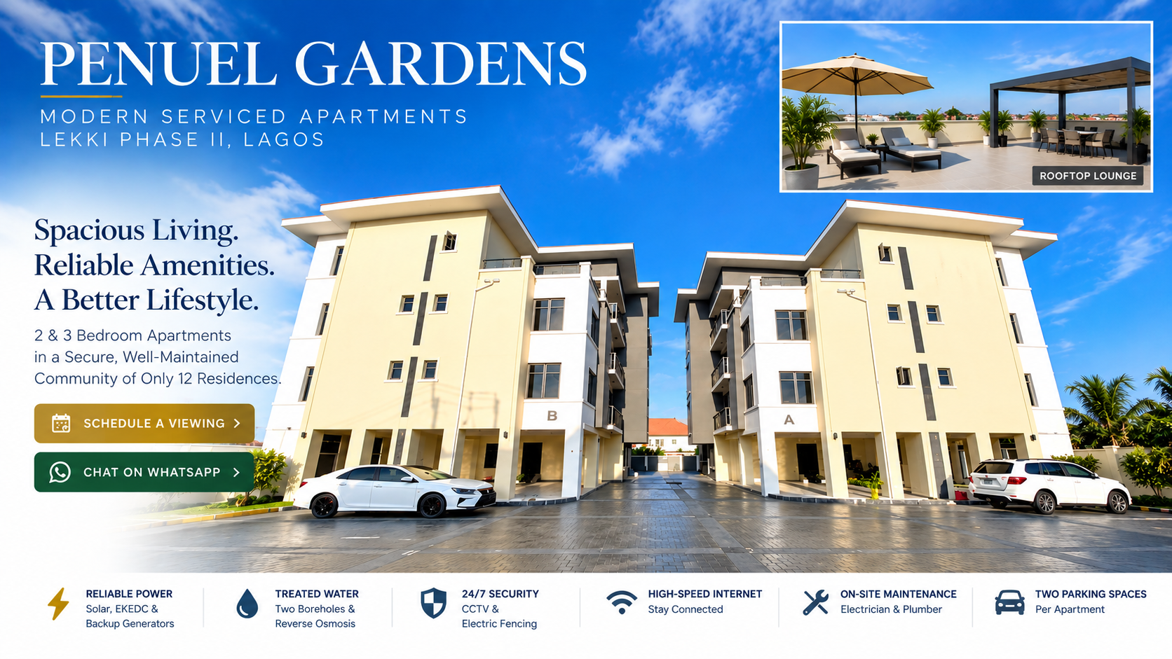Penuel Gardens promotional concept including rooftop lounge