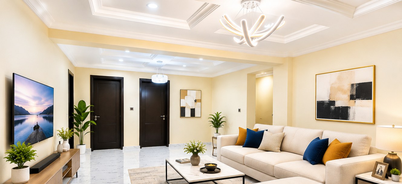 Virtually staged Penuel Gardens living room
